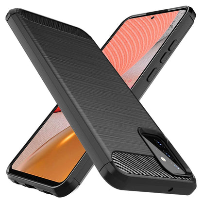 Deksel til Samsung Galaxy A72 A725 / A72 5G A726, Techsuit, Karbon, Svart