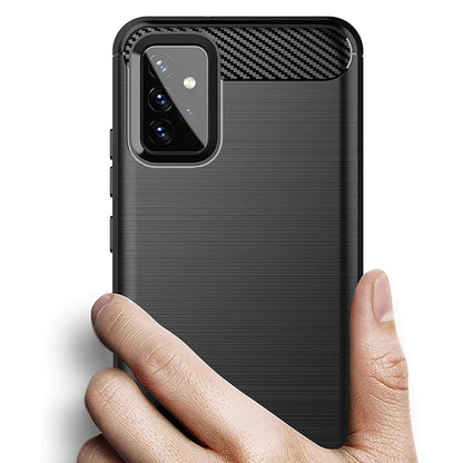 Deksel til Samsung Galaxy A72 A725 / A72 5G A726, Techsuit, Karbon, Svart
