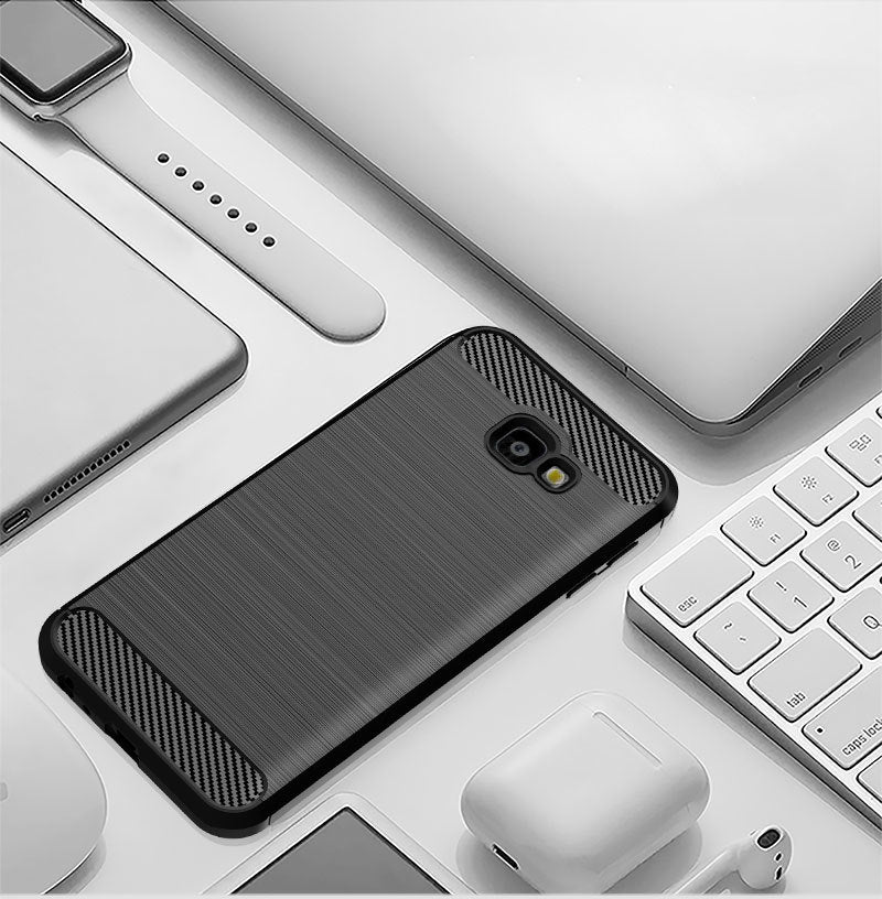 Deksel til Samsung Galaxy J4 Plus (2018) J415, Techsuit, Karbon, Svart