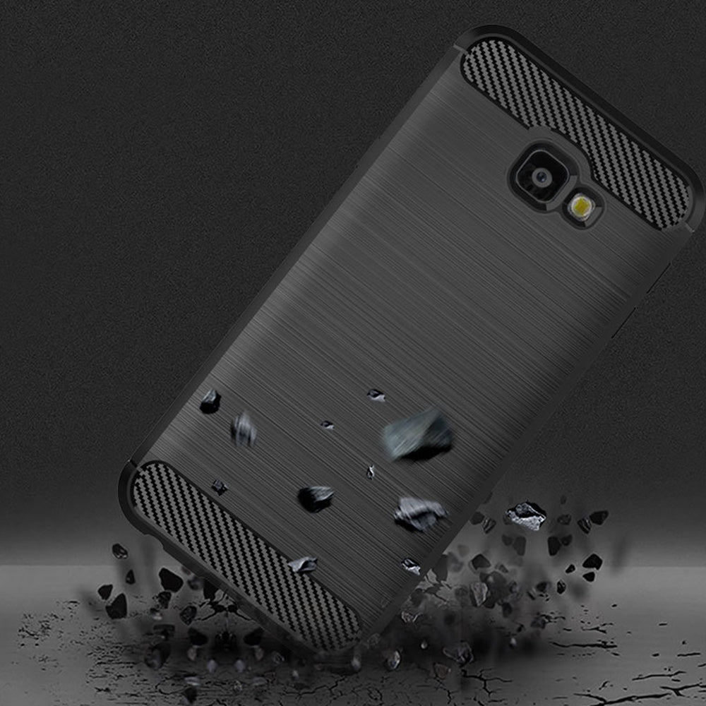 Deksel til Samsung Galaxy J4 Plus (2018) J415, Techsuit, Karbon, Svart