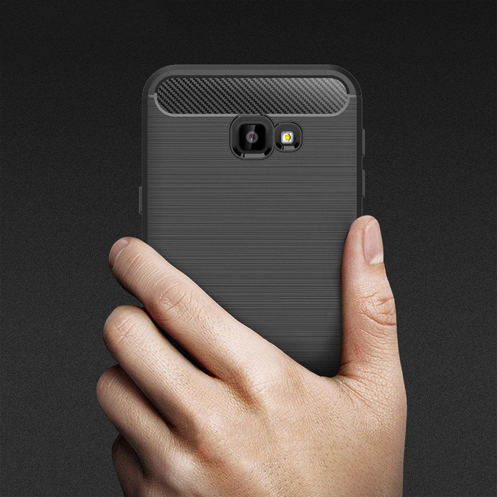 Deksel til Samsung Galaxy J4 Plus (2018) J415, Techsuit, Karbon, Svart
