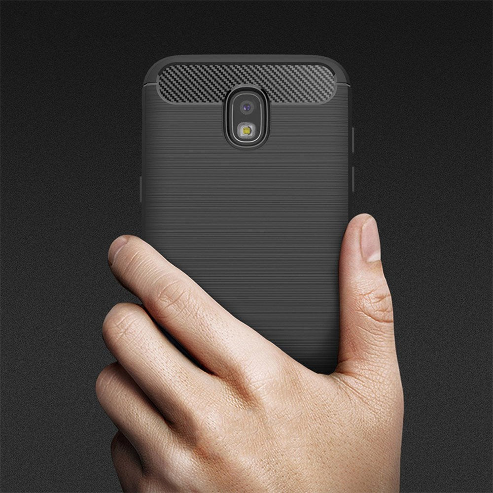 Deksel til Samsung Galaxy J5 (2017) J530, Techsuit, Karbon, Svart