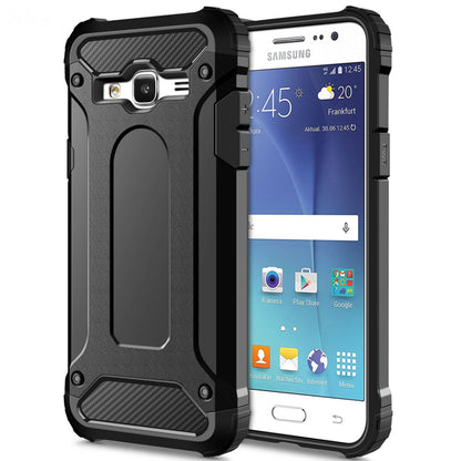 Deksel for Samsung Galaxy J5 J500, Techsuit, Hybrid Armor, Svart