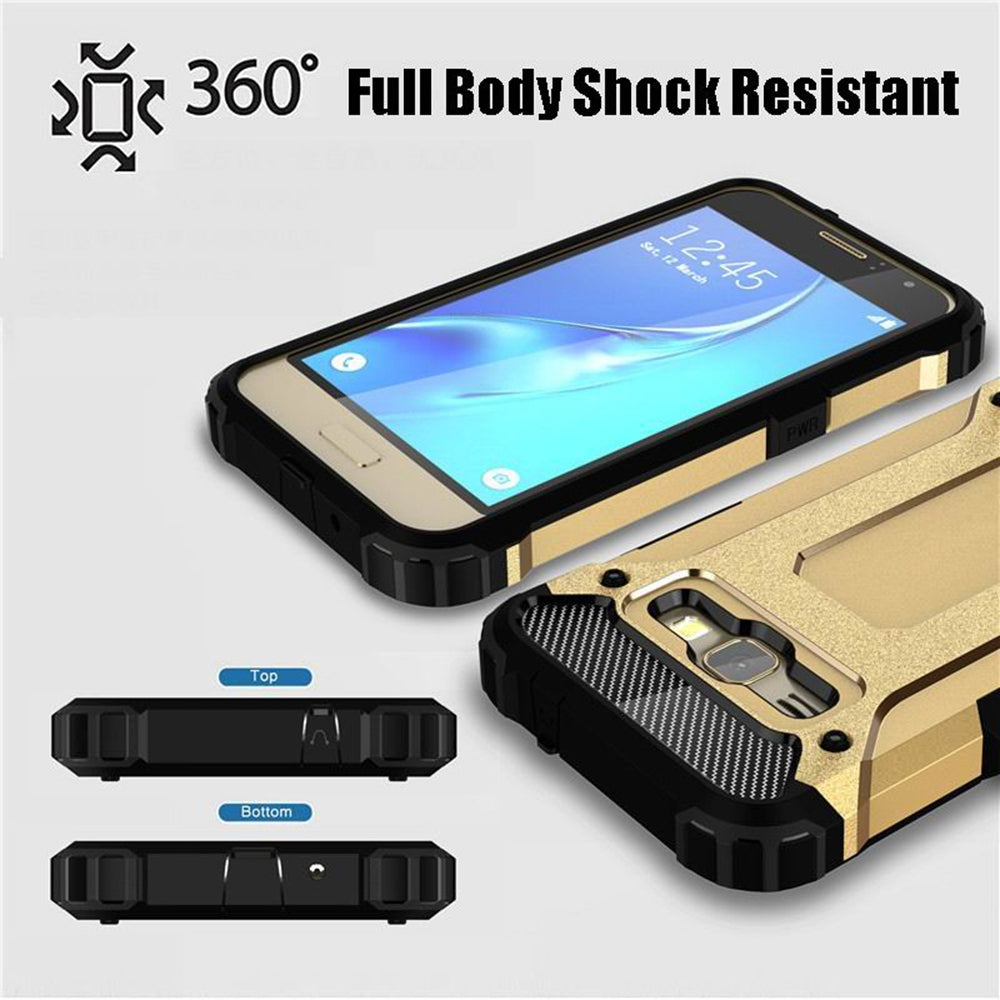 Deksel for Samsung Galaxy J5 J500, Techsuit, Hybrid Armor, Svart