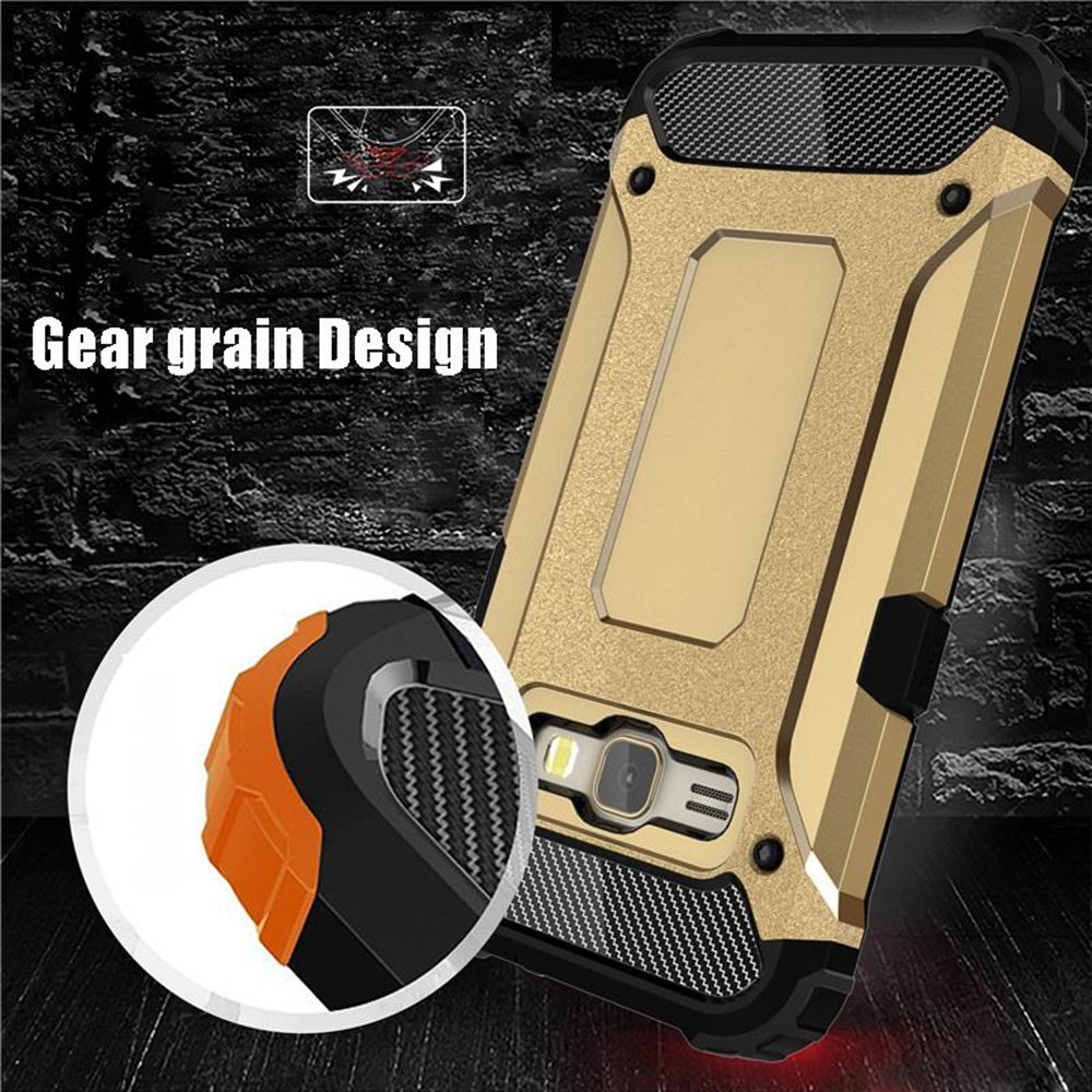 Deksel for Samsung Galaxy J5 J500, Techsuit, Hybrid Armor, Svart