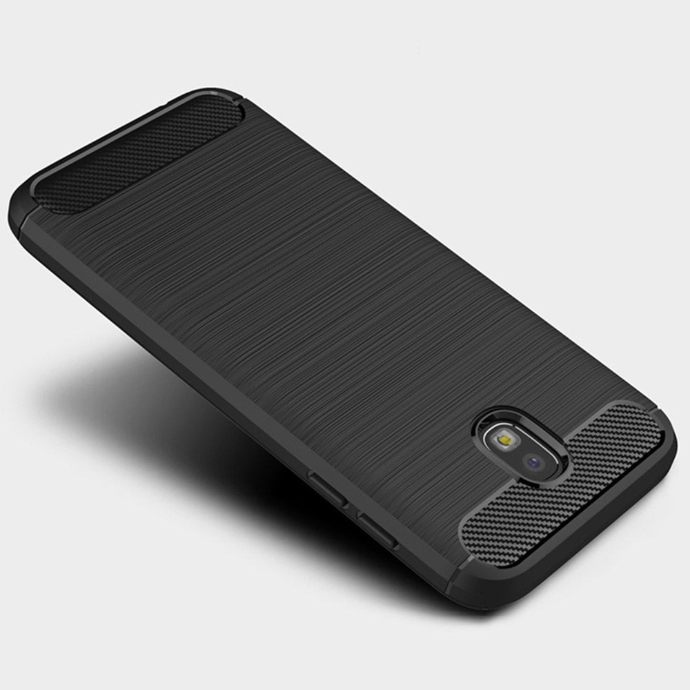 Deksel til Samsung Galaxy J7 (2017) J730, Techsuit, Karbon, Svart