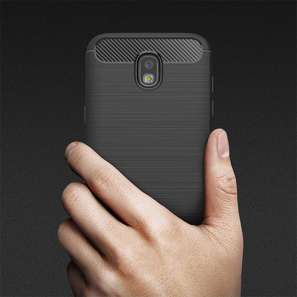 Deksel til Samsung Galaxy J7 (2017) J730, Techsuit, Karbon, Svart
