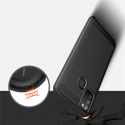 Deksel til Samsung Galaxy M21 M215 / M30s M307, Techsuit, Karbon, Svart