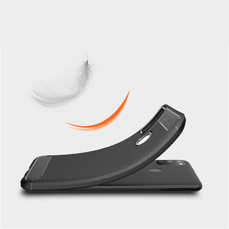 Deksel til Samsung Galaxy M21 M215 / M30s M307, Techsuit, Karbon, Svart