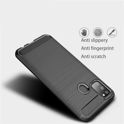 Deksel til Samsung Galaxy M21 M215 / M30s M307, Techsuit, Karbon, Svart
