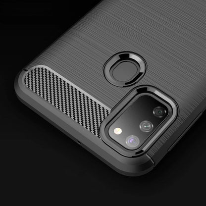 Deksel til Samsung Galaxy M21 M215 / M30s M307, Techsuit, Karbon, Svart