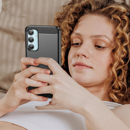 Deksel til Samsung Galaxy M35, Techsuit, Karbon, Svart