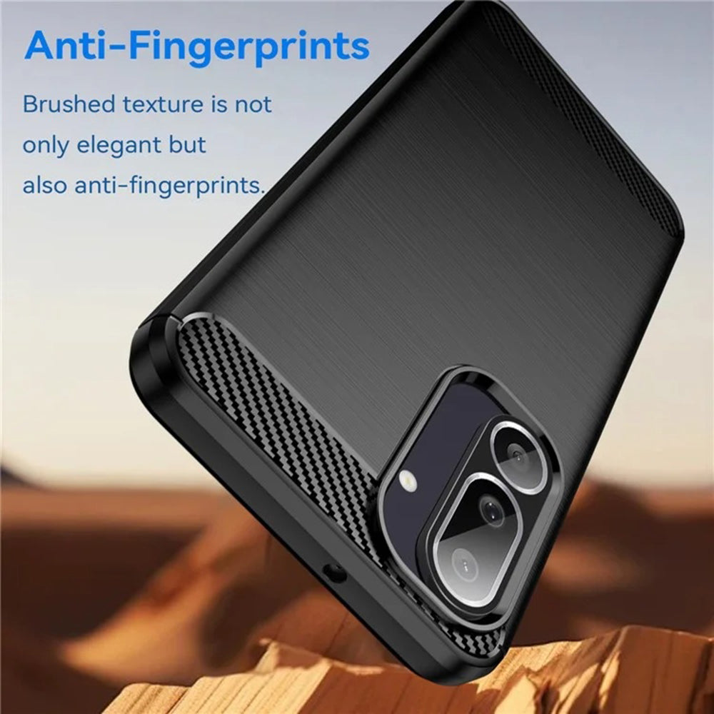 Deksel for Samsung Galaxy M56 M566, Techsuit, Karbon, Svart
