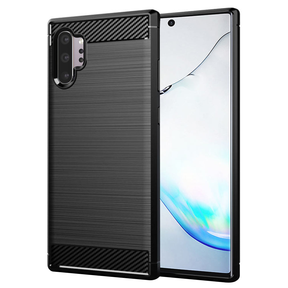 Deksel til Samsung Galaxy Note 10+ 5G N976 / Note 10+ N975, Techsuit, Karbon, Svart