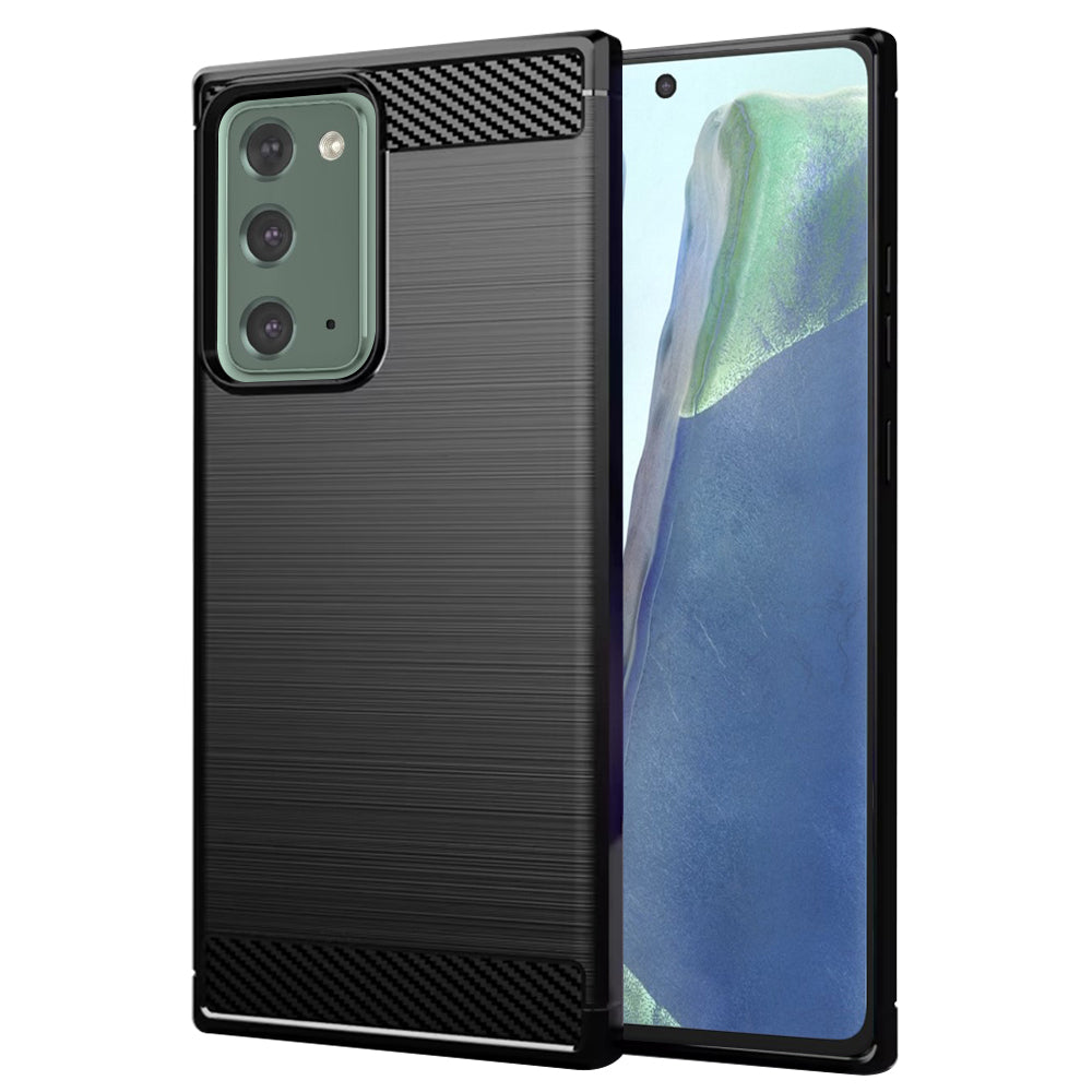 Deksel til Samsung Galaxy Note 20 5G N981 / Note 20 N980, Techsuit, Karbon, Svart