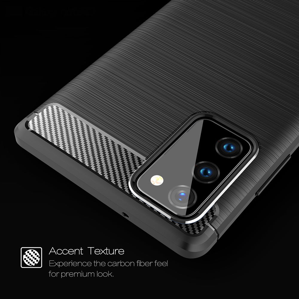 Deksel til Samsung Galaxy Note 20 5G N981 / Note 20 N980, Techsuit, Karbon, Svart