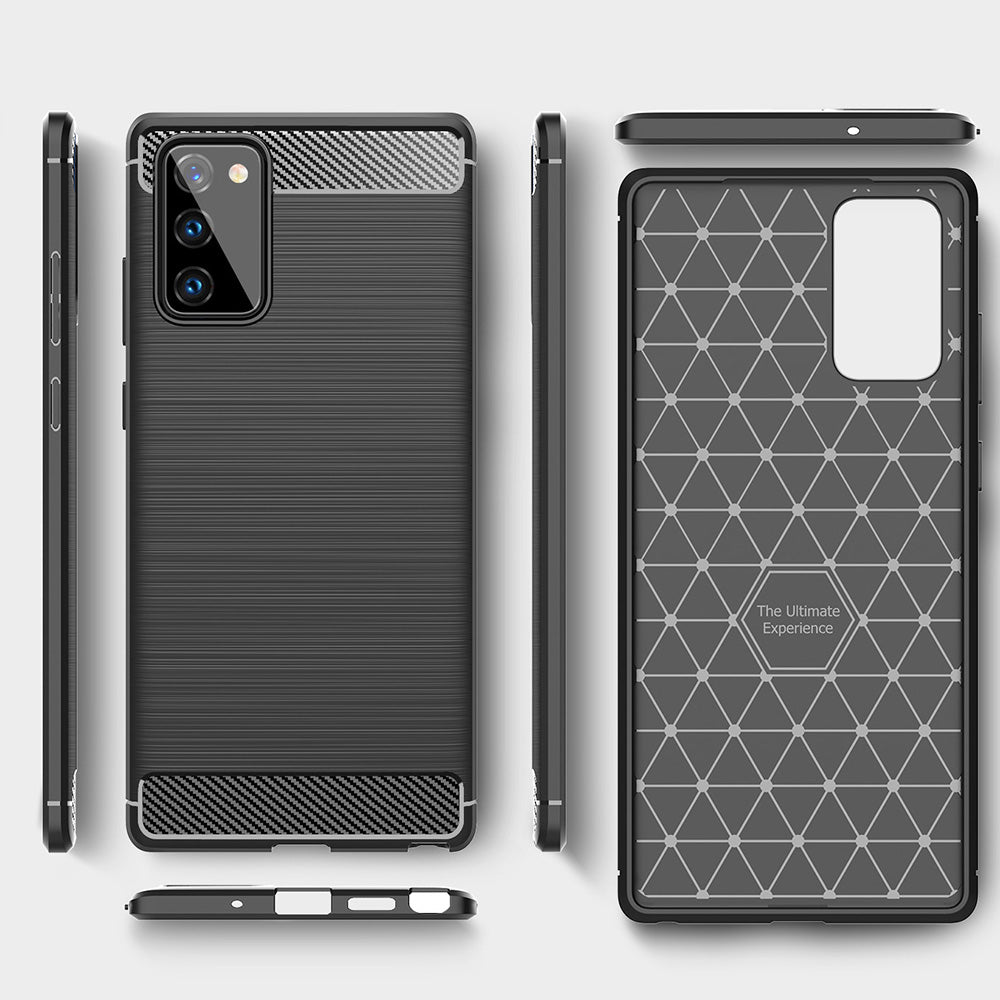 Deksel til Samsung Galaxy Note 20 5G N981 / Note 20 N980, Techsuit, Karbon, Svart