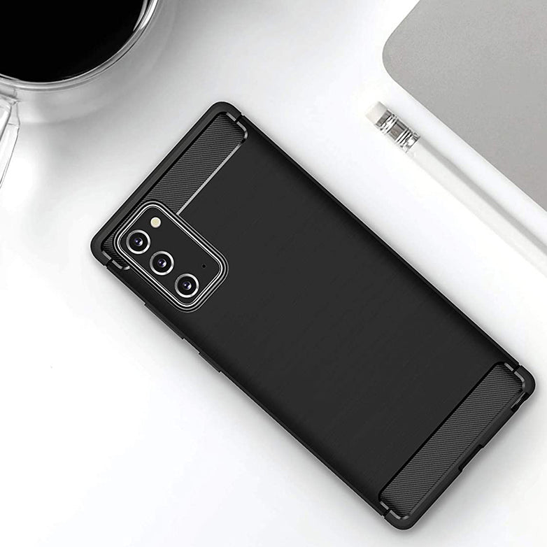 Deksel til Samsung Galaxy Note 20 5G N981 / Note 20 N980, Techsuit, Karbon, Svart