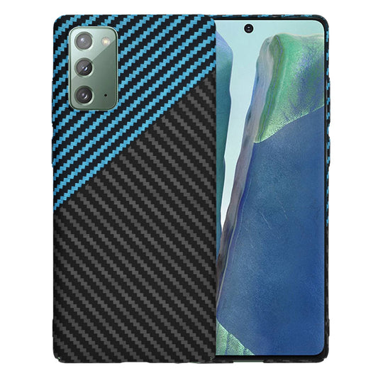 Deksel for Samsung Galaxy Note 20 5G N981 / Note 20 N980, Techsuit, Carbonite FiberShell, Svart Bleu