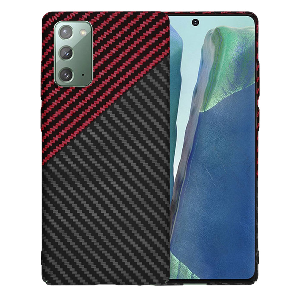 Deksel for Samsung Galaxy Note 20 5G N981 / Note 20 N980, Techsuit, Carbonite FiberShell, Svart Rød
