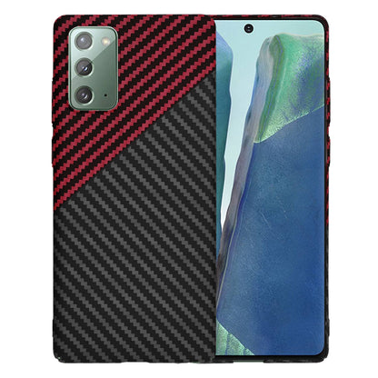 Deksel for Samsung Galaxy Note 20 5G N981 / Note 20 N980, Techsuit, Carbonite FiberShell, Svart Rød