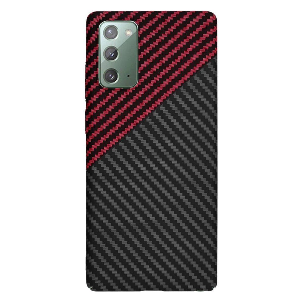 Deksel for Samsung Galaxy Note 20 5G N981 / Note 20 N980, Techsuit, Carbonite FiberShell, Svart Rød