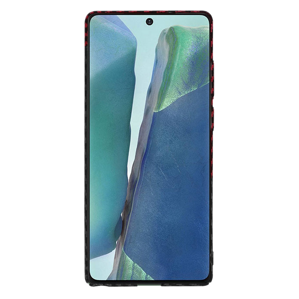Deksel for Samsung Galaxy Note 20 5G N981 / Note 20 N980, Techsuit, Carbonite FiberShell, Svart Rød