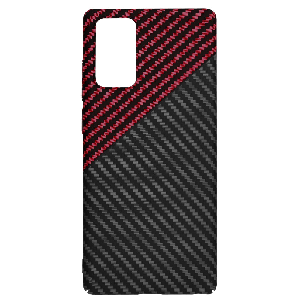 Deksel for Samsung Galaxy Note 20 5G N981 / Note 20 N980, Techsuit, Carbonite FiberShell, Svart Rød