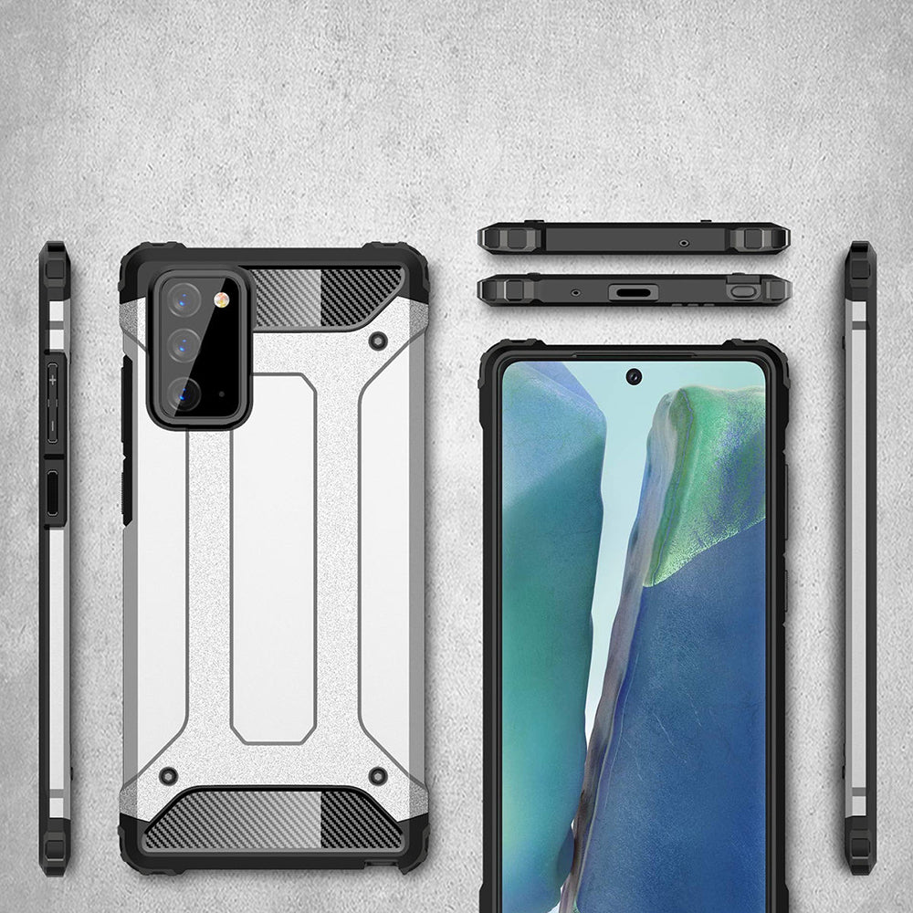 Deksel for Samsung Galaxy Note 20 5G N981 / Note 20 N980, Techsuit, Hybrid Armor, Svart