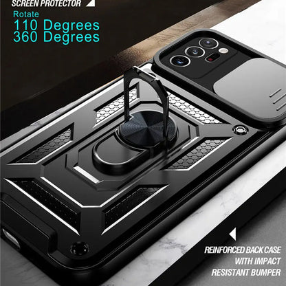 Deksel for Samsung Galaxy Note 20 Ultra 5G N986 / Note 20 Ultra N985, Techsuit, CamShield, Svart