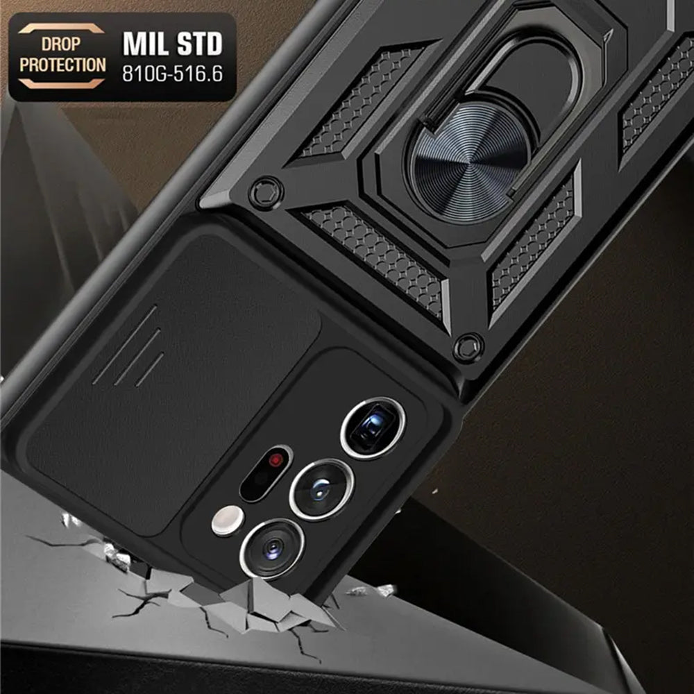 Deksel for Samsung Galaxy Note 20 Ultra 5G N986 / Note 20 Ultra N985, Techsuit, CamShield, Svart