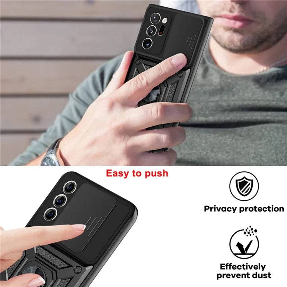 Deksel for Samsung Galaxy Note 20 Ultra 5G N986 / Note 20 Ultra N985, Techsuit, CamShield, Svart