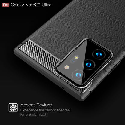 Deksel til Samsung Galaxy Note 20 Ultra 5G N986 / Note 20 Ultra N985, Techsuit, Karbon, Svart