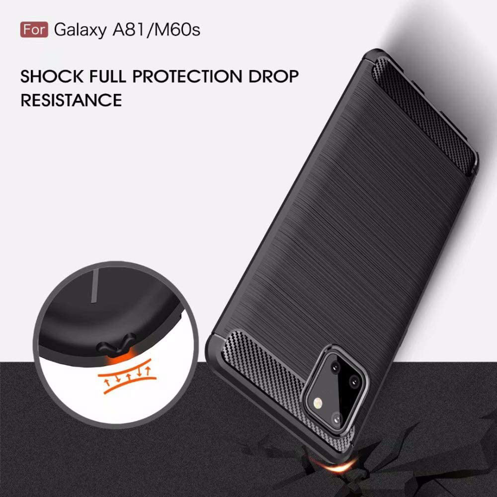 Deksel til Samsung Galaxy Note10 Lite N770, Techsuit, Karbon, Svart