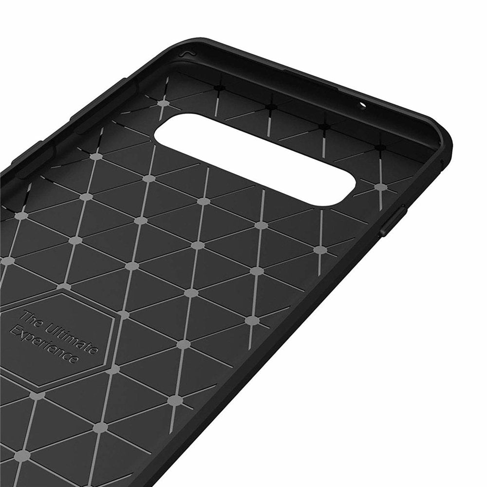 Deksel til Samsung Galaxy S10 G973, Techsuit, Karbon, Svart