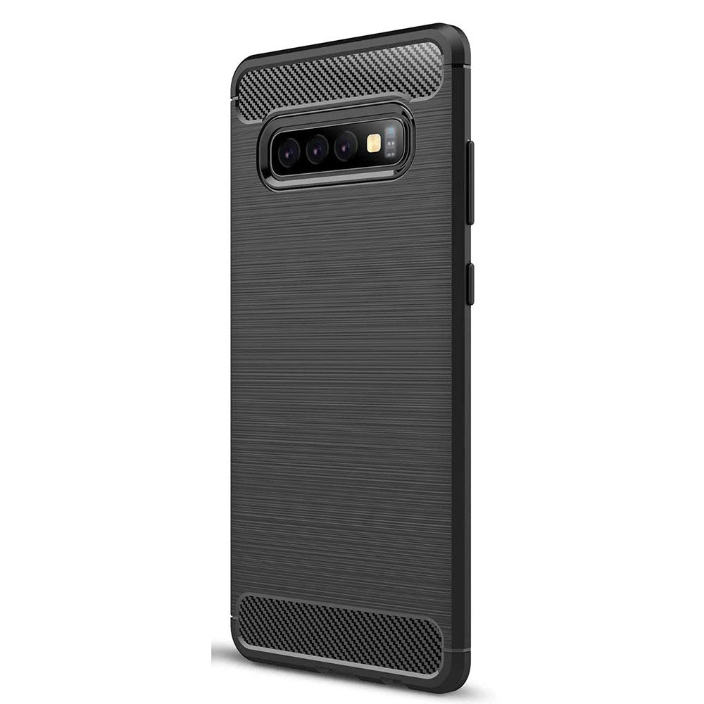 Deksel til Samsung Galaxy S10 G973, Techsuit, Karbon, Svart