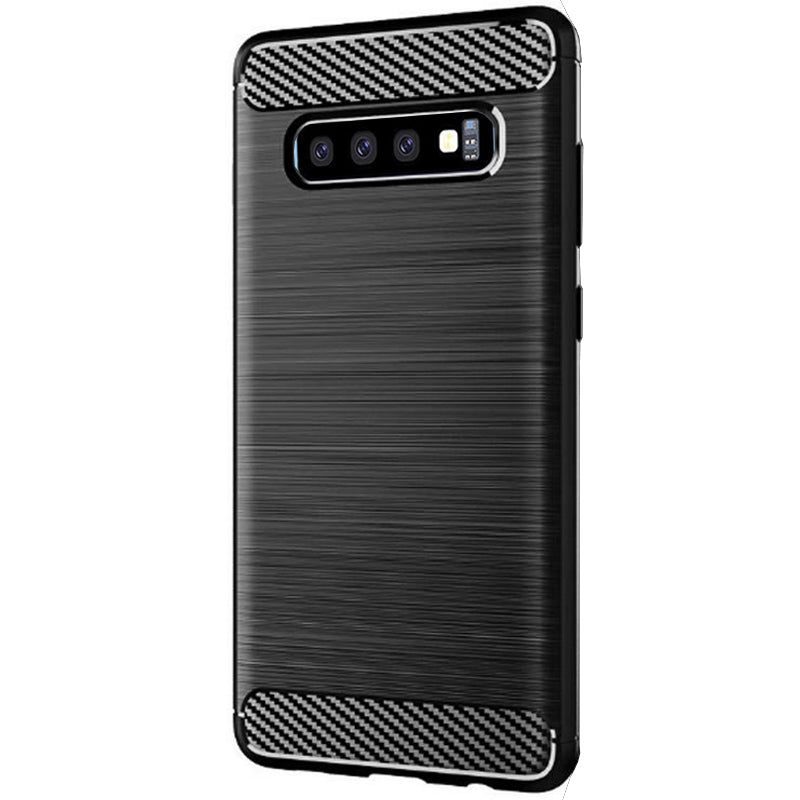 Deksel til Samsung Galaxy S10 G973, Techsuit, Karbon, Svart