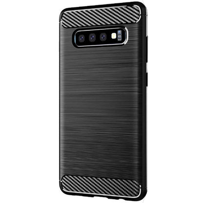 Deksel til Samsung Galaxy S10 G973, Techsuit, Karbon, Svart