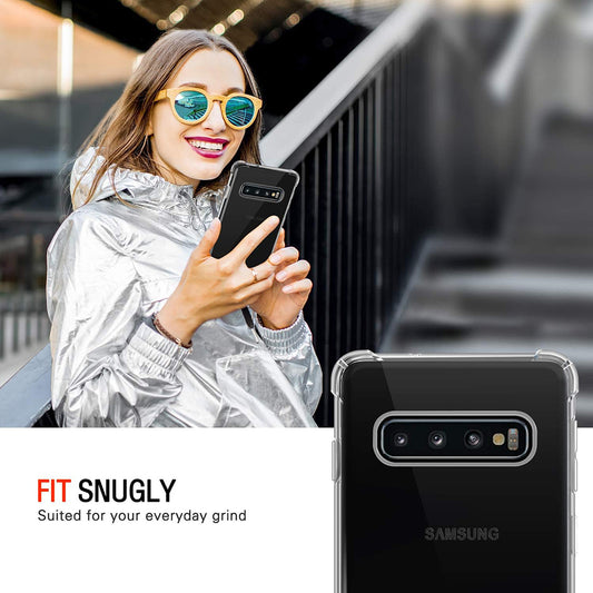 Deksel til Samsung Galaxy S10 G973, Techsuit, Støtsikker Klar, Transparent