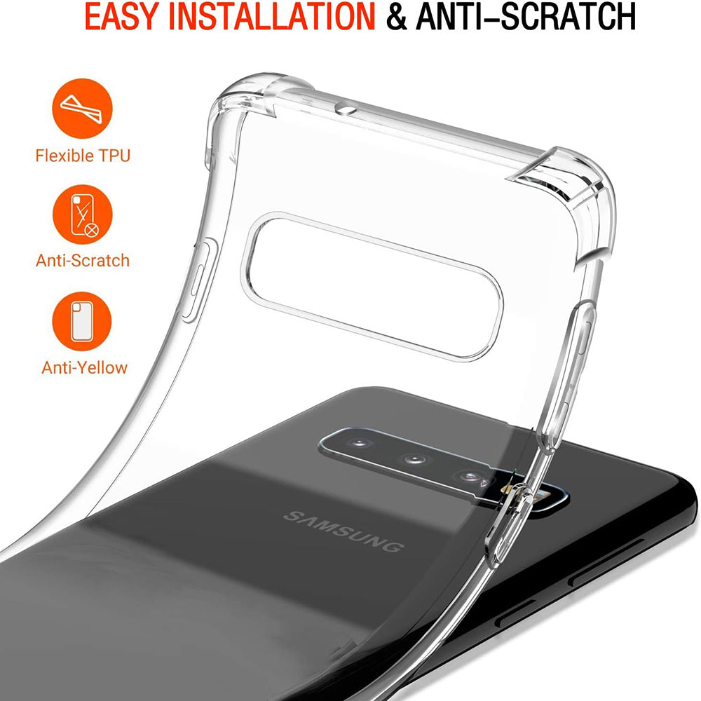 Deksel til Samsung Galaxy S10 G973, Techsuit, Støtsikker Klar, Transparent