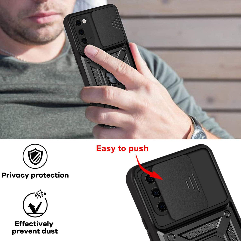 Deksel for Samsung Galaxy S20 5G G981 / S20 G980, Techsuit, CamShield, Svart