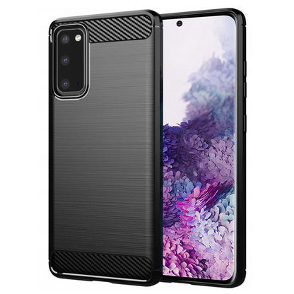Deksel til Samsung Galaxy S20 5G G981 / S20 G980, Techsuit, Karbon, Svart