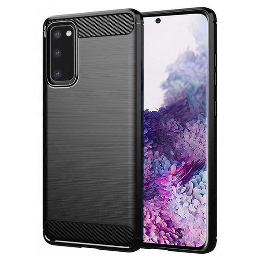 Deksel til Samsung Galaxy S20 5G G981 / S20 G980, Techsuit, Karbon, Svart
