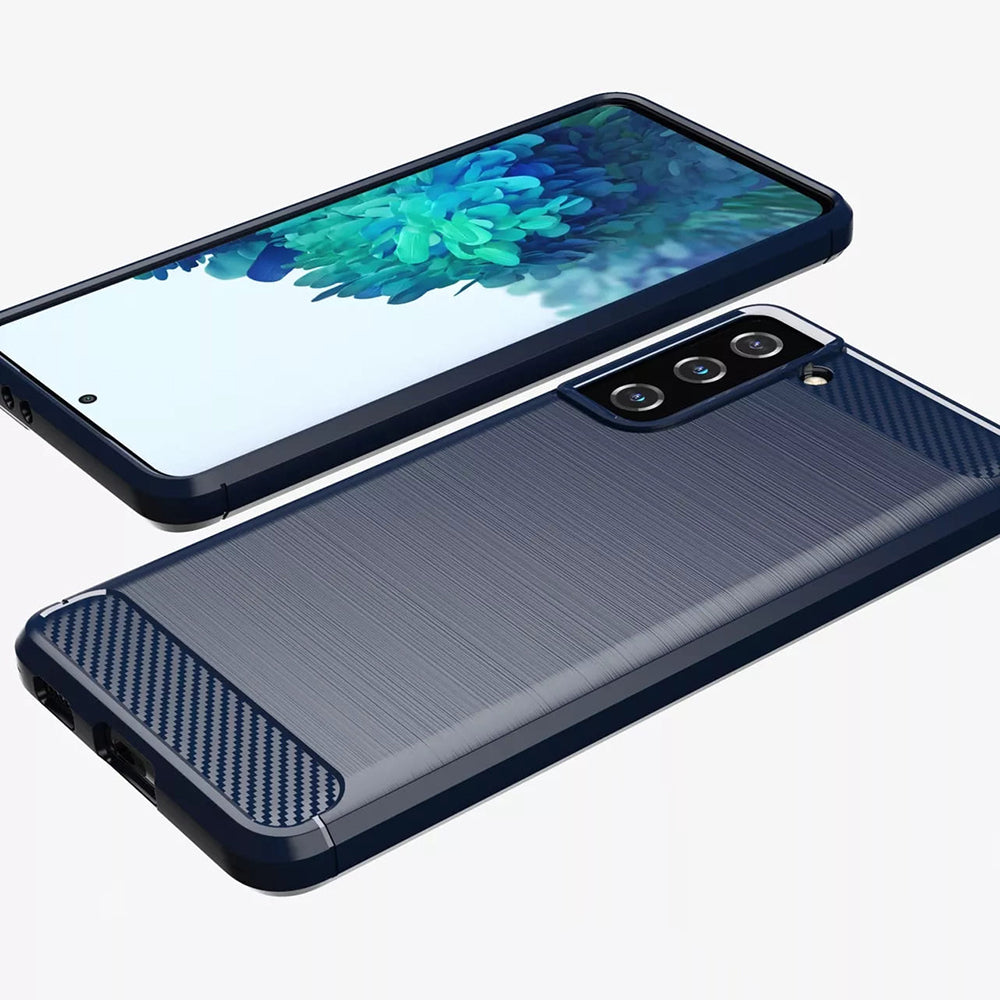 Deksel til Samsung Galaxy S20 FE 2022 G781 / S20 FE 5G G781 / S20 FE G780, Techsuit, Karbon, Blå