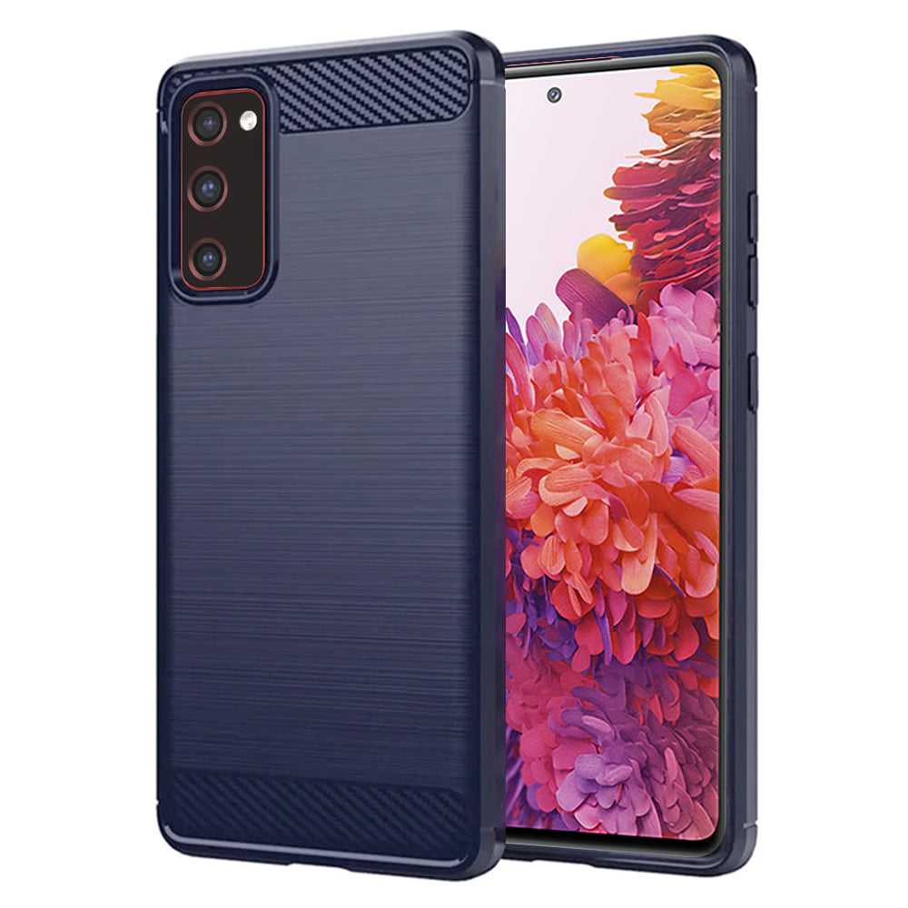 Deksel til Samsung Galaxy S20 FE 2022 G781 / S20 FE 5G G781 / S20 FE G780, Techsuit, Karbon, Blå