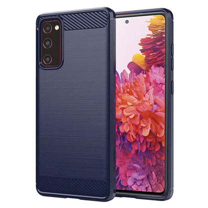 Deksel til Samsung Galaxy S20 FE 2022 G781 / S20 FE 5G G781 / S20 FE G780, Techsuit, Karbon, Blå