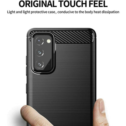 Deksel til Samsung Galaxy S20 FE 2022 G781 / S20 FE 5G G781 / S20 FE G780, Techsuit, Karbon, Svart