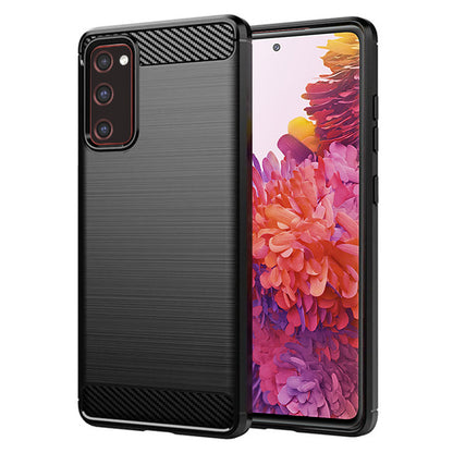 Deksel til Samsung Galaxy S20 FE 2022 G781 / S20 FE 5G G781 / S20 FE G780, Techsuit, Karbon, Svart