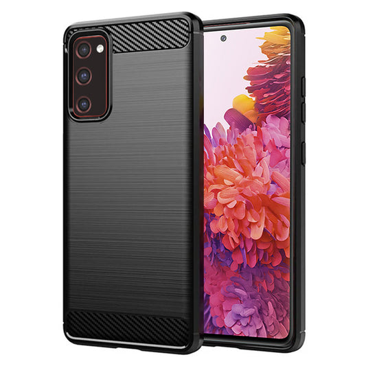 Deksel til Samsung Galaxy S20 FE 2022 G781 / S20 FE 5G G781 / S20 FE G780, Techsuit, Karbon, Svart