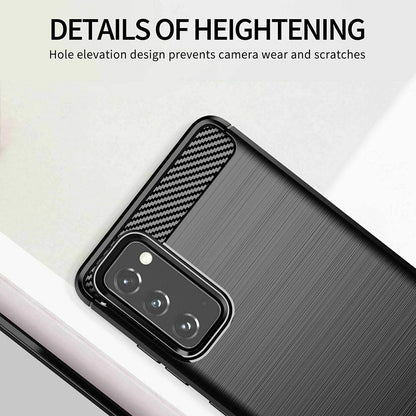Deksel til Samsung Galaxy S20 FE 2022 G781 / S20 FE 5G G781 / S20 FE G780, Techsuit, Karbon, Svart